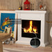 White Bioethanol Fireplace Heater With Mantelpiece by HOMCOM