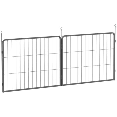 2 Piece Dog Pen Expansion Pack for 60cm High Pet Playpen with 3 Stakes for Small Dogs by PawHut
