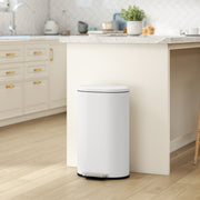 Cream 30L Curved Kitchen Bin with Soft Close Lid Ideal for Modern Homes