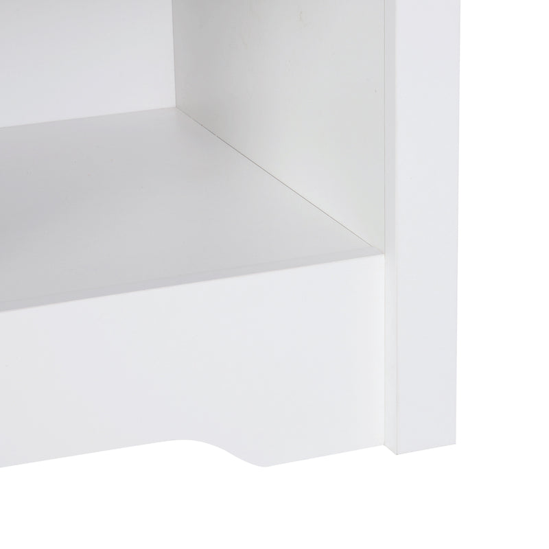 Set of 2 Bedside Tables with Drawer and Shelf for Bedroom or Lounge Storage White