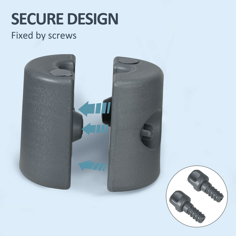 Outsunny HDPE Tent Weights Set of 4, Canopy Weights, Fill with Water or Sand, 48KG Outsunny