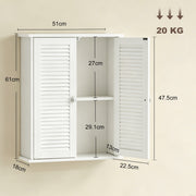 Bathroom Wall Cabinet White - image 3