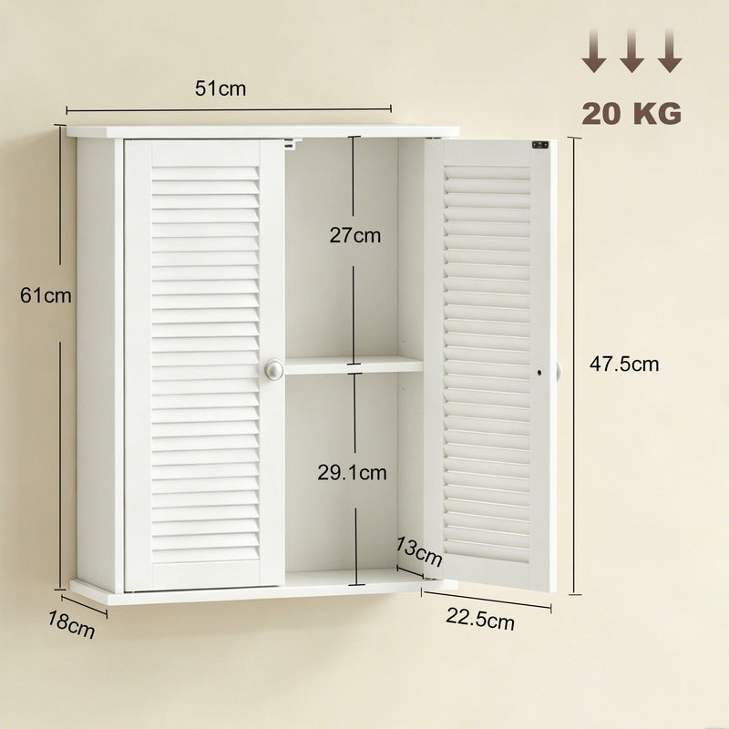 Bathroom Wall Cabinet White - image 3