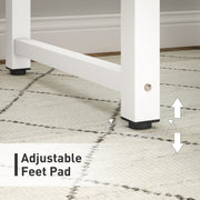 White Computer Desk 80cm Home Office Workstation with Metal Frame Easy Assembly by HOMCOM