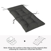 Garden Chair Cushion Set for Outdoor Comfort with Head and Back Support 4 Pack Dark Grey Outsunny
