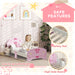 Pink Ballet Theme Toddler Bed Frame with Safety Rails for Ages 3-6 by AIYAPLAY