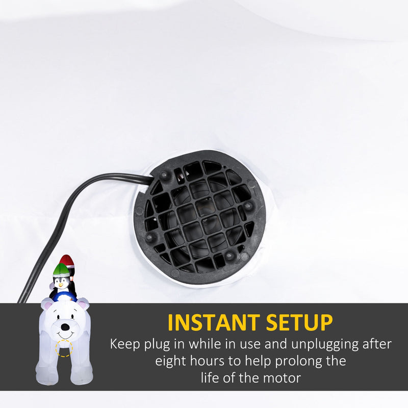 Close-up of the black fan vent with cable and an instant setup caption