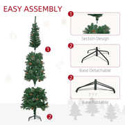 Tree sections with detachable and foldable base options, easy assembly diagram