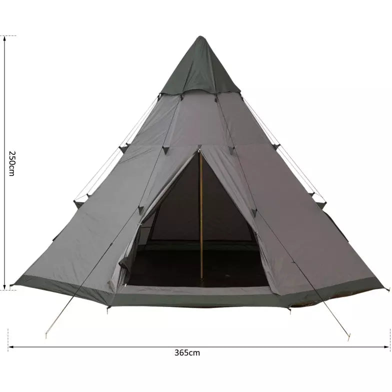 6 Man Teepee Tent, Grey