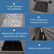 6 Man Teepee Tent, Grey