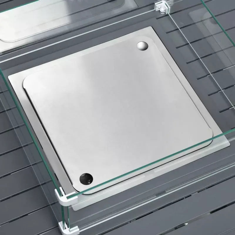 Garden Furniture With Fire Pit Table, 7 Seater Corner Sofa