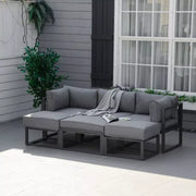 Stylish Garden Daybed Sofa Set with Coffee Table Outsunny