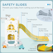 Diagram of the slide safety zones from waiting area to buffer zone