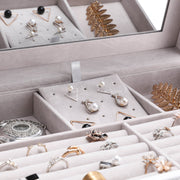 Jewellery box styled on a dressing table with accessories