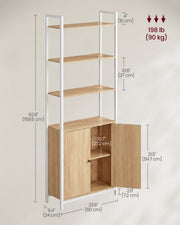 Dimension diagram giving 60 cm width, 24 cm depth and 159.5 cm height with a 90 kg load