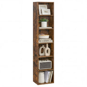 Vasagle 6-tier open bookcase in rustic brown finish