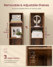 Diagram showing the adjustable shelf gap moving between a 22 cm minimum and 31 cm maximum with 3 height options