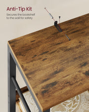 Vasagle 6 tier bookcase, assembly kit and anti-tip hardware