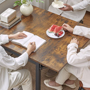 Foldable Drop Leaf Dining Table for Small Spaces Seats 2 to 4 People by Vasagle