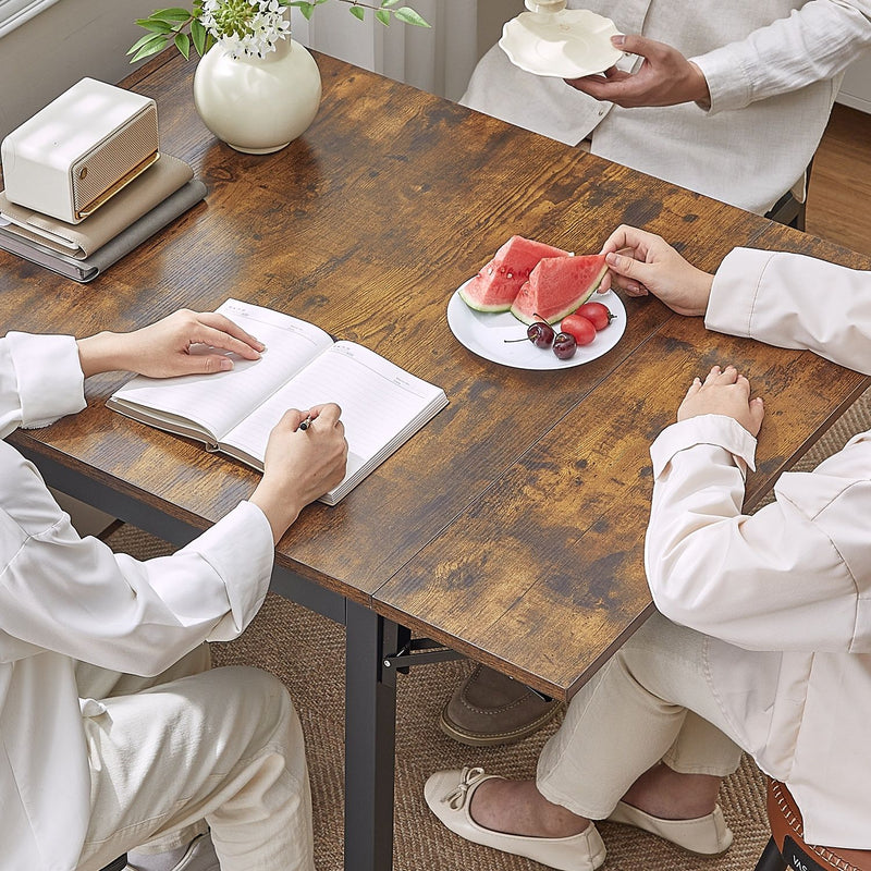 Foldable Drop Leaf Dining Table for Small Spaces Seats 2 to 4 People by Vasagle