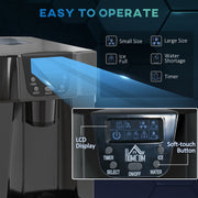 Countertop Ice Maker and Water Dispenser with 3L Tank and Fast Cube Making Black