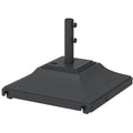 Black 60kg Garden Parasol Base With Wheels Fillable With Water Or Sand For Stability