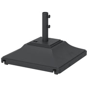 Black 60kg Garden Parasol Base With Wheels Fillable With Water Or Sand For Stability