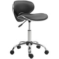 Adjustable Swivel Salon Stool with Wheels for Beauty Treatments and Spa Use, Black