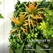 Artificial Hedge Panel for Garden Privacy and Low Maintenance Greenery 100 x 100 cm Green Outsunny