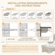 Wall Mounted Cat Tree Set with Scratching Posts and Perches for Play and Sleep Brown