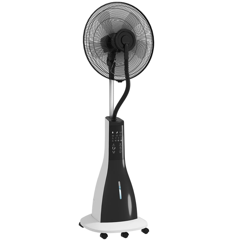 Pedestal Misting Fan with Water Spray 3 Speeds Tilt Head Oscillating