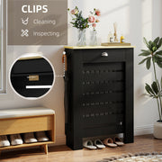 Radiator Cover with Storage Drawer for Safe Hallway Heating Black Wood Effect Homcom