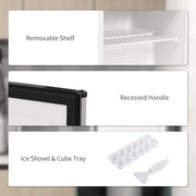 35L Mini Freezer Adjustable Temperature -24 to 14 Degrees Farenheit Silver by HOMCOM