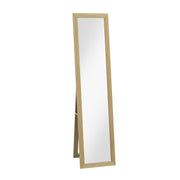Rustic Full Length Mirror Freestanding or Wall Mounted for Bedroom or Hallway, Natural