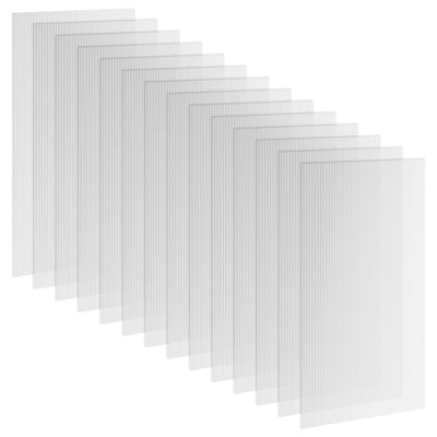 14 Piece Twin Wall Polycarbonate Roofing Sheets for Greenhouse UV Resistant Clear