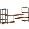 Industrial TV Stand for TVs up to 55 Inches with Storage Shelves for Living Room Use