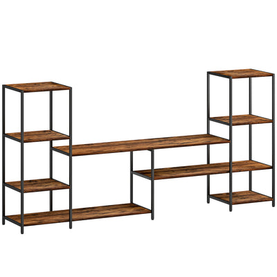 Industrial TV Stand for TVs up to 55 Inches with Storage Shelves for Living Room Use