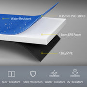 Trampoline Safety Pad for 8ft Round Trampolines Protects Springs and Edges Blue AOSOM