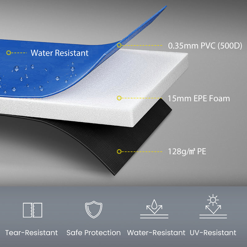 Trampoline Safety Pad for 8ft Round Trampolines Protects Springs and Edges Blue AOSOM