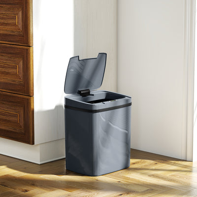 15L Automatic Sensor Bin Touch Free Waste Solution For Kitchen Or Bathroom Grey AOSOM