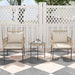 Beige 3 Piece Rattan Bistro Set with Cushions and Glass Top Table for Garden or Balcony by Outsunny