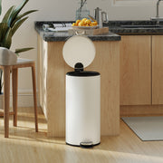 Kitchen Pedal Bin 30L with Soft Close Lid and Removable Inner Bucket Cream Homcom