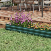 Galvanised Steel Raised Garden Bed 60 x 240cm With Open Bottom For Easy Drainage AOSOM