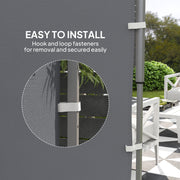 Grey 195 x 295cm Replacement Gazebo Sidewall UV-Resistant Weather Protection by Outsunny