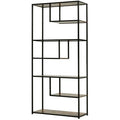 6-Shelf Wooden Bookcase Industrial Display Rack Homcom