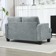 Light Grey 2 Seater Loveseat Sofa Chenille Fabric with Removable Cushions for Living Room by HOMCOM