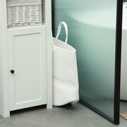 36L Cotton Rope Laundry Basket With Handles Ideal For Bedroom Or Bathroom, Cream White