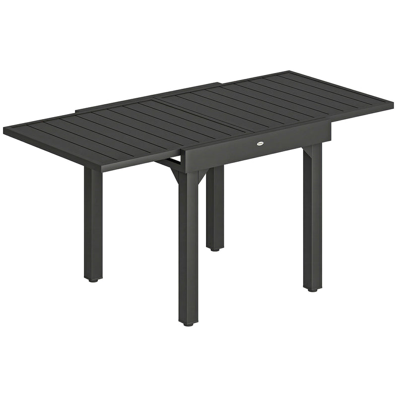 Extendable Garden Dining Table for Flexible Outdoor Meals and Gatherings Black