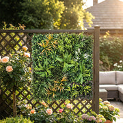 Artificial Hedge Panel for Garden Privacy and Low Maintenance Greenery 100 x 100 cm Green Outsunny