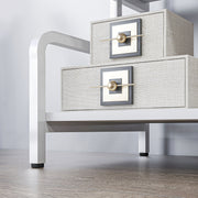 3 Tier Printer Stand with Storage Shelves for Home Office or Study Use, White